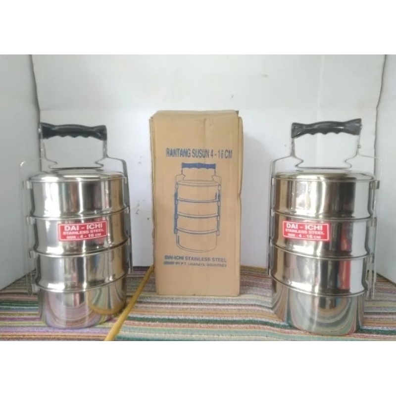 RANTANG STAINLESS STEEL 4 SUSUN