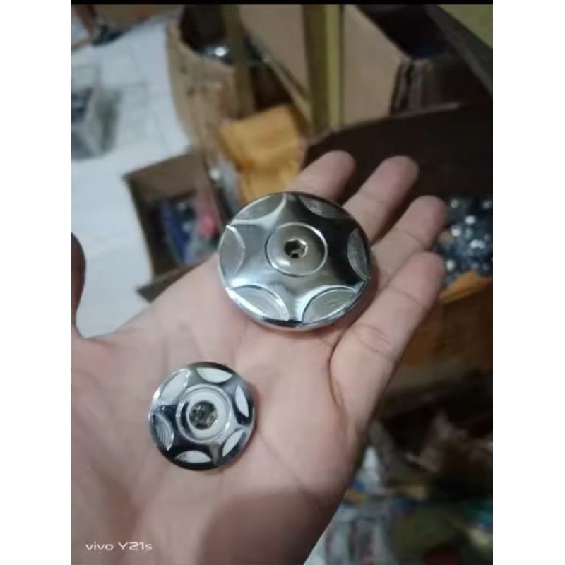 Cover Coin Magnit Tutup Bak Blog Tutup Magnet Honda Grand Supra Prima PNP Bebek dan Racing