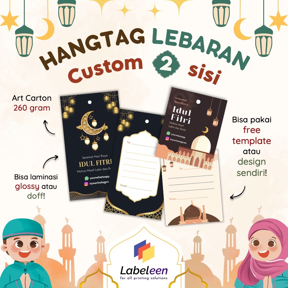 

Hang Tag Idul Fitri Custom | Cetak Hangtag Lebaran Eid Mubarak | Tag Hampers Lebaran [2 SISI] | Handtag Idulfitri