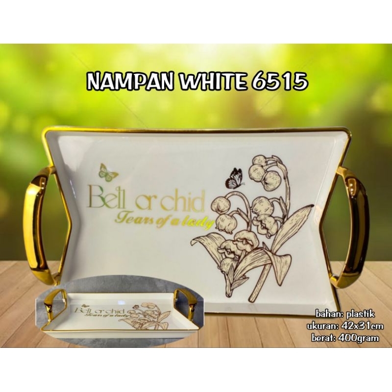 nampan putih persegi / nampan cantik / ceper