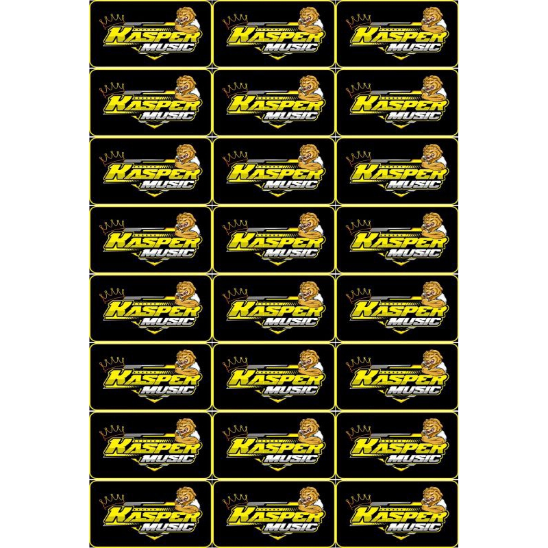 

24 PCS STIKER KASPER AUDIO BAHAN VYNIL(ANTI AIR)