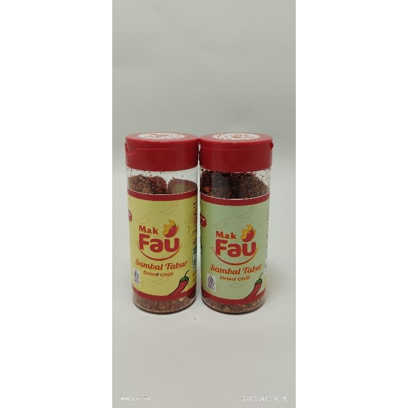 

Sambal Lauk Mak Fau - Sambal Tabur Varian Bawang Goreng, Udang Rebon Dan Ikan Roa ukuran 50g