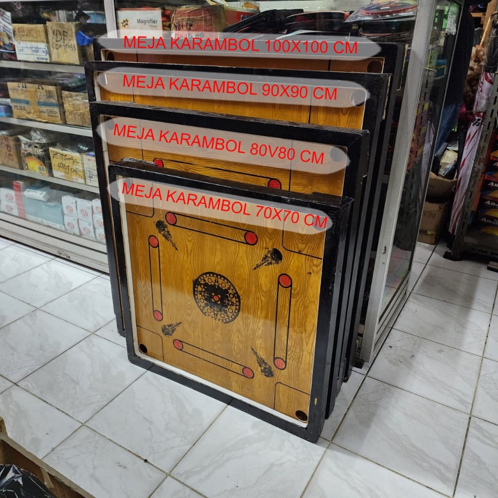 Meja Karambol Ukuran 70x70 , 80X80, 90X90, 100X100 Free BIJI KARAMBOL DAN FREE 1 BOTOL KRISTAL KARAM