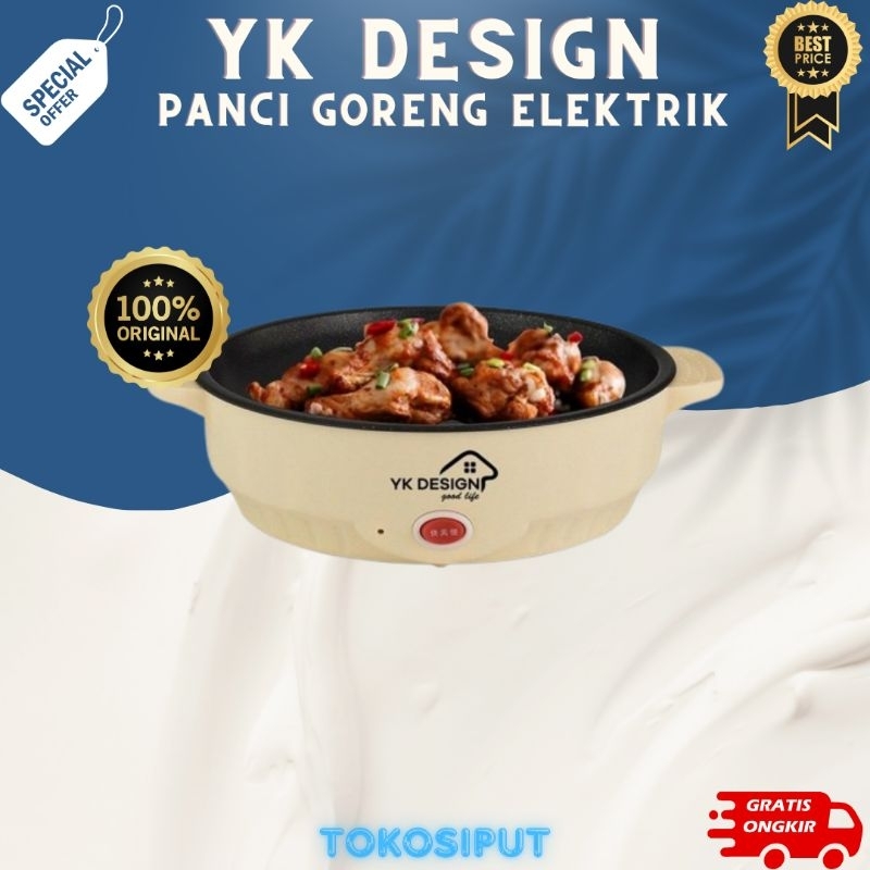 YK DESIGN YK-804 Panci Goreng Elektrik / Panci BBQ / Panci Panggang Elektrik Grill / Panci Elektrik