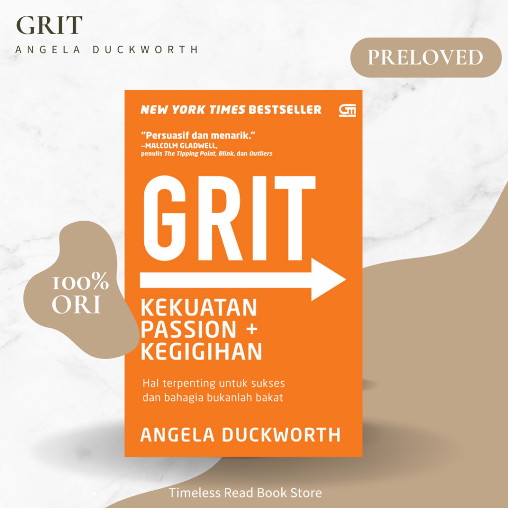 Jual Buku Grit: Kekuatan Passion dan Kegigihan Angela Duckworth Preloved Original