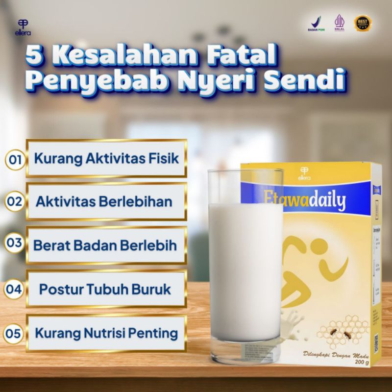 

Etawadaily susu etawa untuk kesehatan tulang dan sendi kemasan 200g