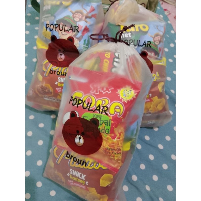 

[SATU HARI JADI] PARCEL SNACK ULANG TAHUN | PAKET SNACK 7.000 | SNACK POUCH MINI | PARCEL IDUL FITRI | MINI HAMPERS