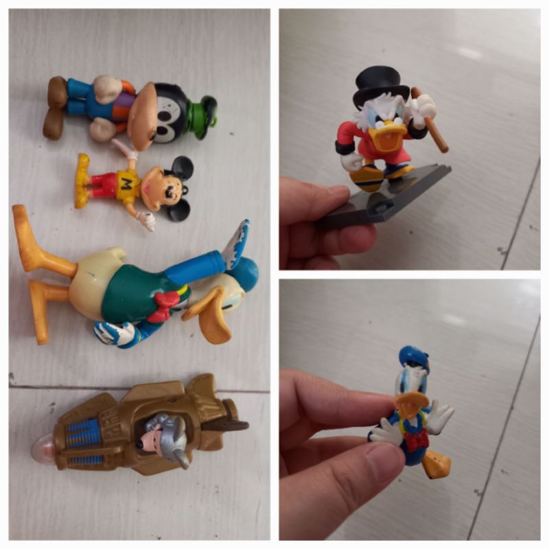 action figure mainan disney donald duck goofy mickey mouse paman gober satuan second preloved