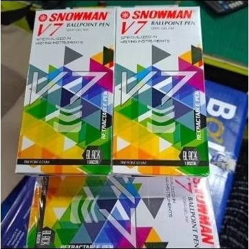 

(PAK) Pulpen Snowman V7 Cetek 0.7mm Isi 12 Pcs