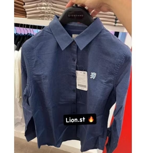 Giordano WANITA / Women's Cotton Oxford Shirt | Kemeja Giordano original wanita