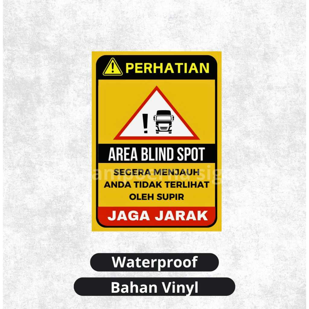 STIKER BLIND SPOT | STIKER PETUNJUK BLIND SPOT | STIKER VINYL TAHAN AIR