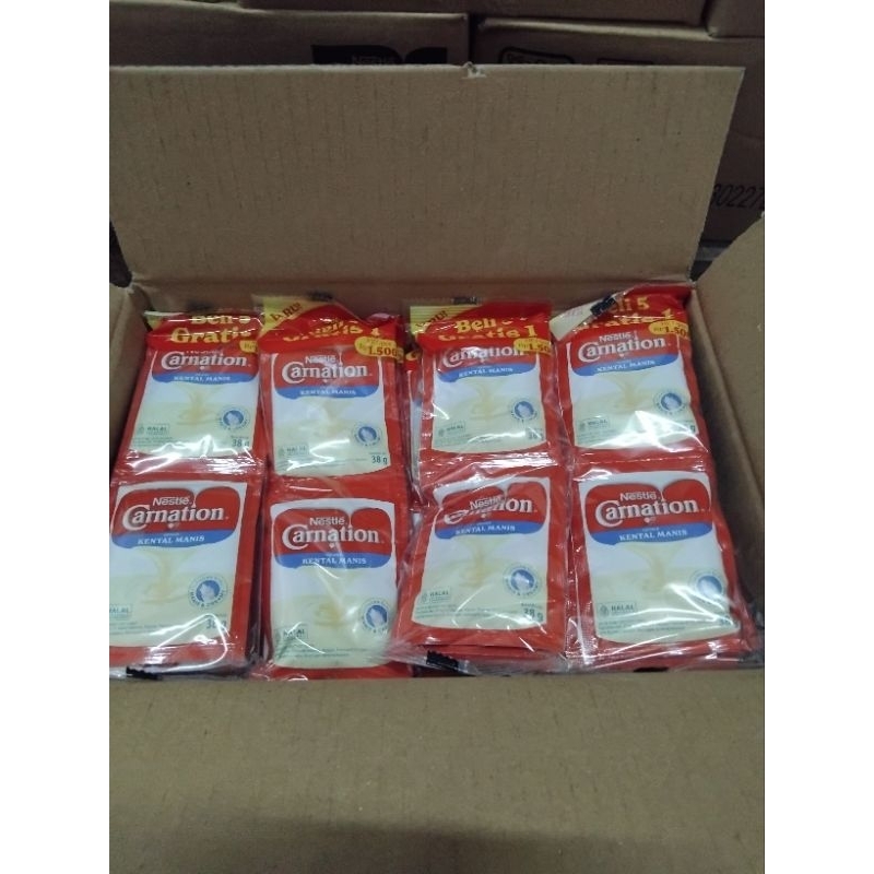 

Nestle carnation saset 38gr isi 5 gratis 1 pcs / susu kental manis /creamer kental manis