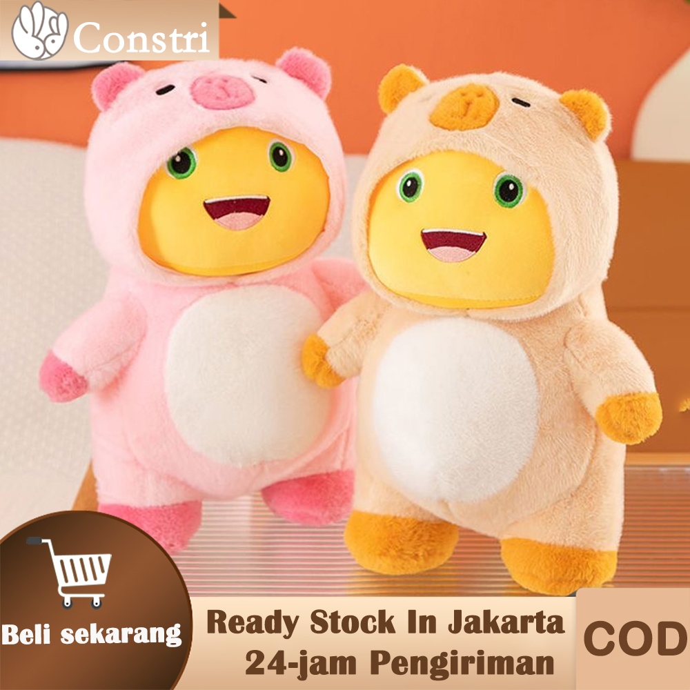ORIGINAL Boneka Mewah Kapibara Dino Kuning  Dino Kuning Bantal & Hadiah Ulang Tahun/Valentine