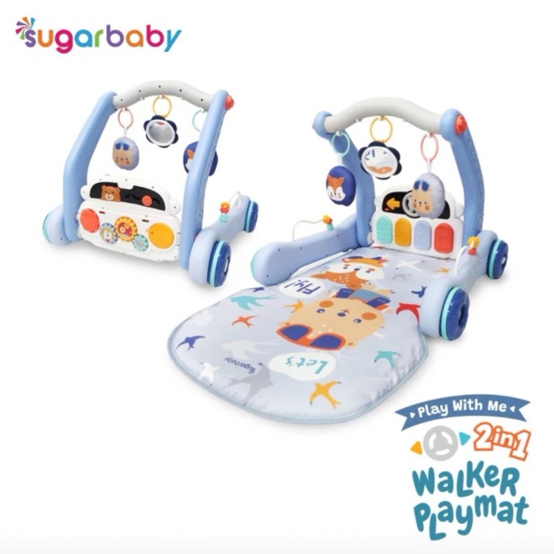 New Sugar baby Play with Me 2in1 Baby Walker&Playmat  Push Walker Sugarbaby Walker Playmat