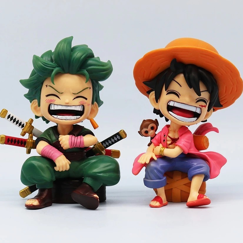 【READY】One Piece Action Figure Roronoa Zoro Luffy Sanji Resin Koleksi Pajangan Anime