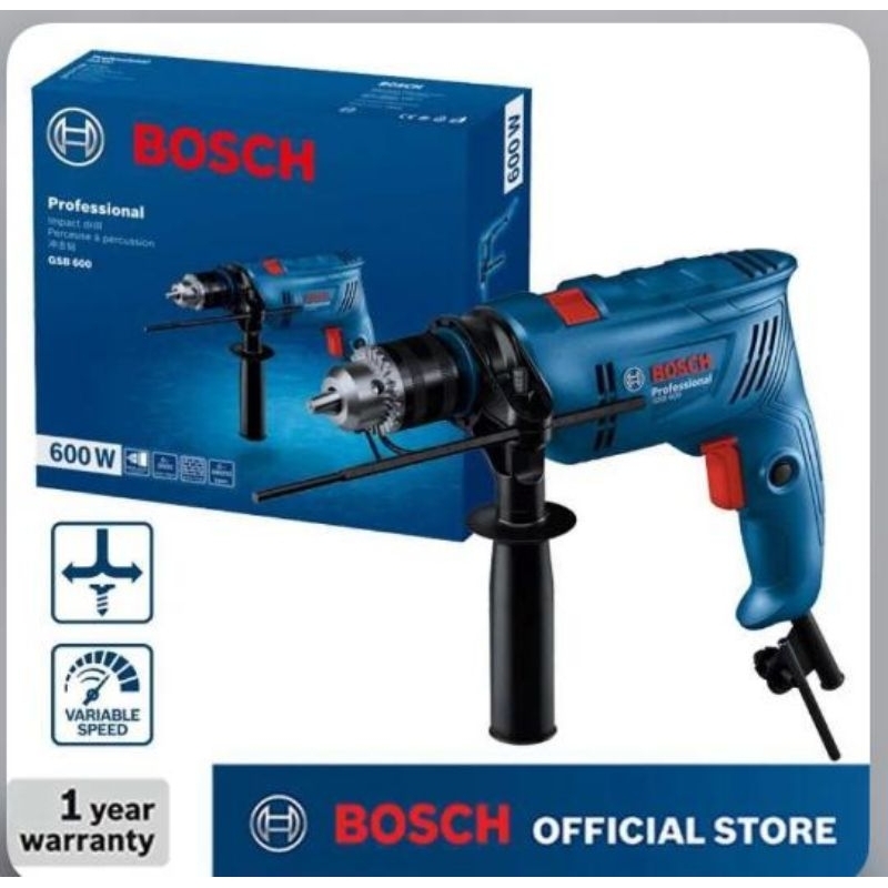 Mesin bor impact Bosch GSB 600 13mm