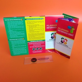 Leaflet atau brosur informasi Obat, Leaflet farmasi, Leaflet Kesehatan. isi 25 lembar.