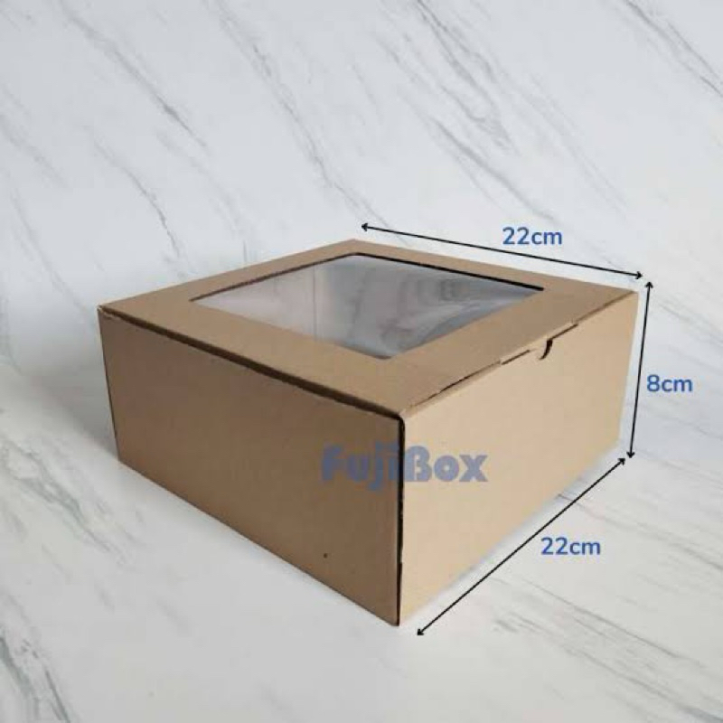 

Fuji Box Coklat Kaca 22x22x8cm satuan