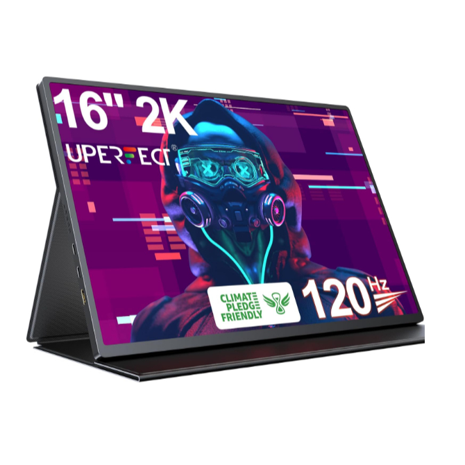 UPERFECT 2K 120Hz Portable Gaming Monitor 16"