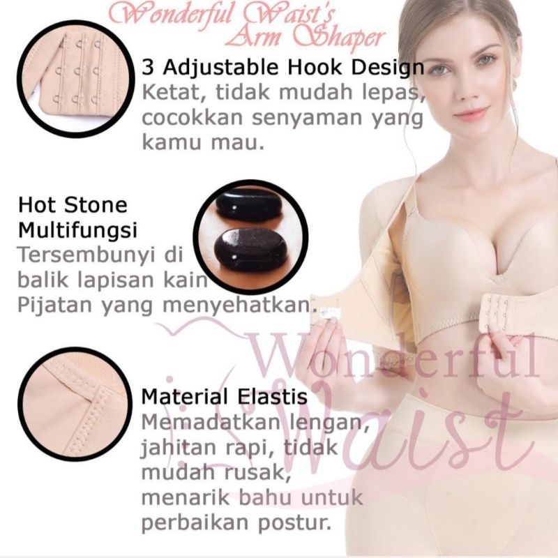 Wonderful Waist hot stone ARM SHAPER (PRELOVED) warna NUDE Kondisi 99% good / pembentuk lengan / pel