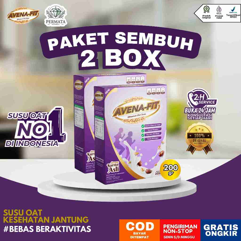 

Avena Fit Paket 2 Box - Sereal Oat Ampuh Atasi Kolesterol Jahat