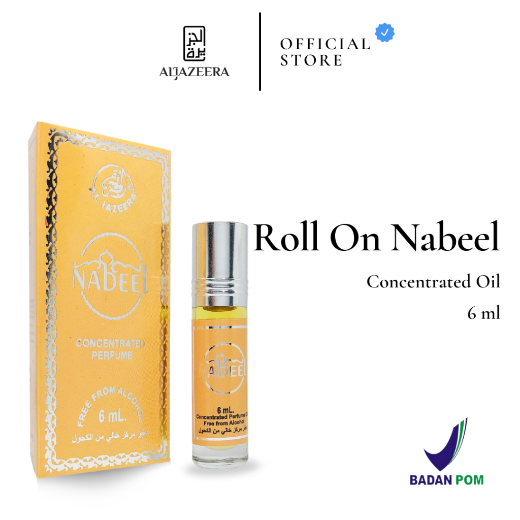 Nabeel Parfum Roll On Arab 6 ml Non Alkohol | Minyak Wangi Concentrated Oil | Original Segel Pabrik 