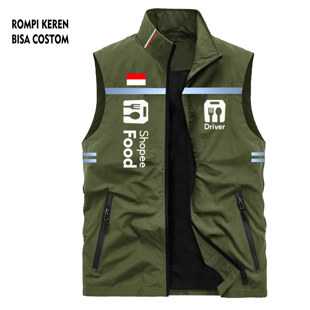 Rompi Motor Anti Angin Shopee Scotlight Safety Jaket Rompi Driver Shope Food Waterproof Bisa Custom
