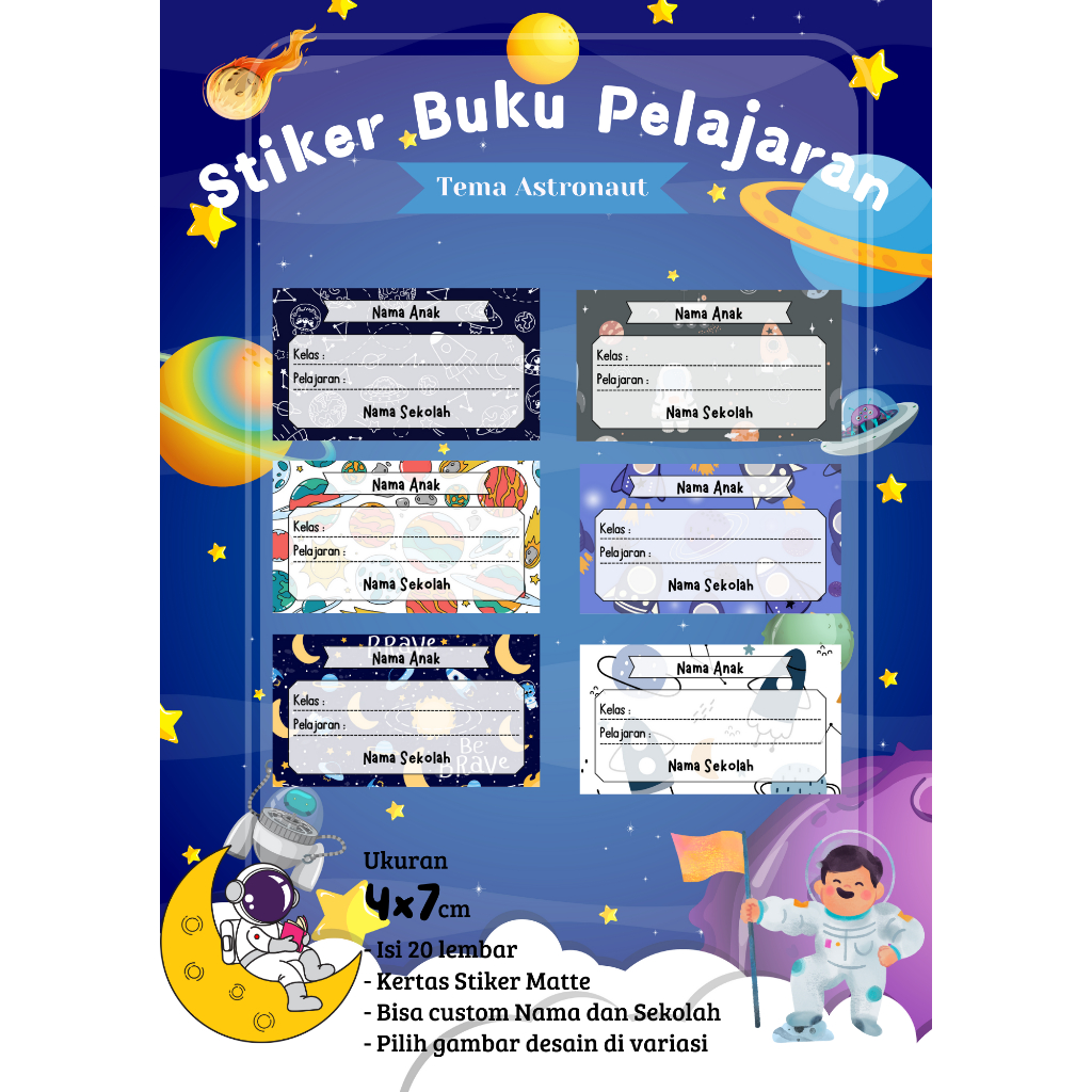 

STIKER LABEL PELAJARAN - STIKER MAPEL - MATA PELAJARAN SEKOLAH - 1 PACK ISI 20 CS