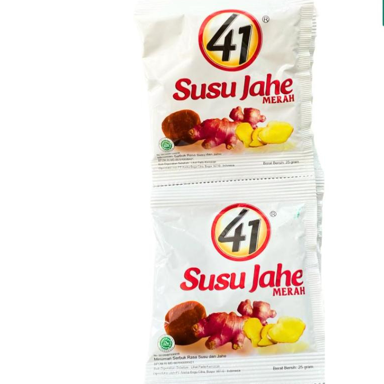 

SUSU JAHE MERAH 41 MINUMAN SERBUK RASA SUSU JAHE 10sachet (per renteng)