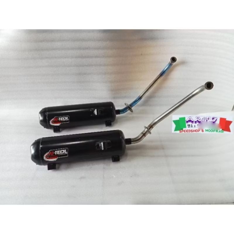 Knalpot Standar Racing TSUKGIGI Aitech ORIGINAL FullSet Leher Stainless Bluemoon Nmax Aerox Lexi