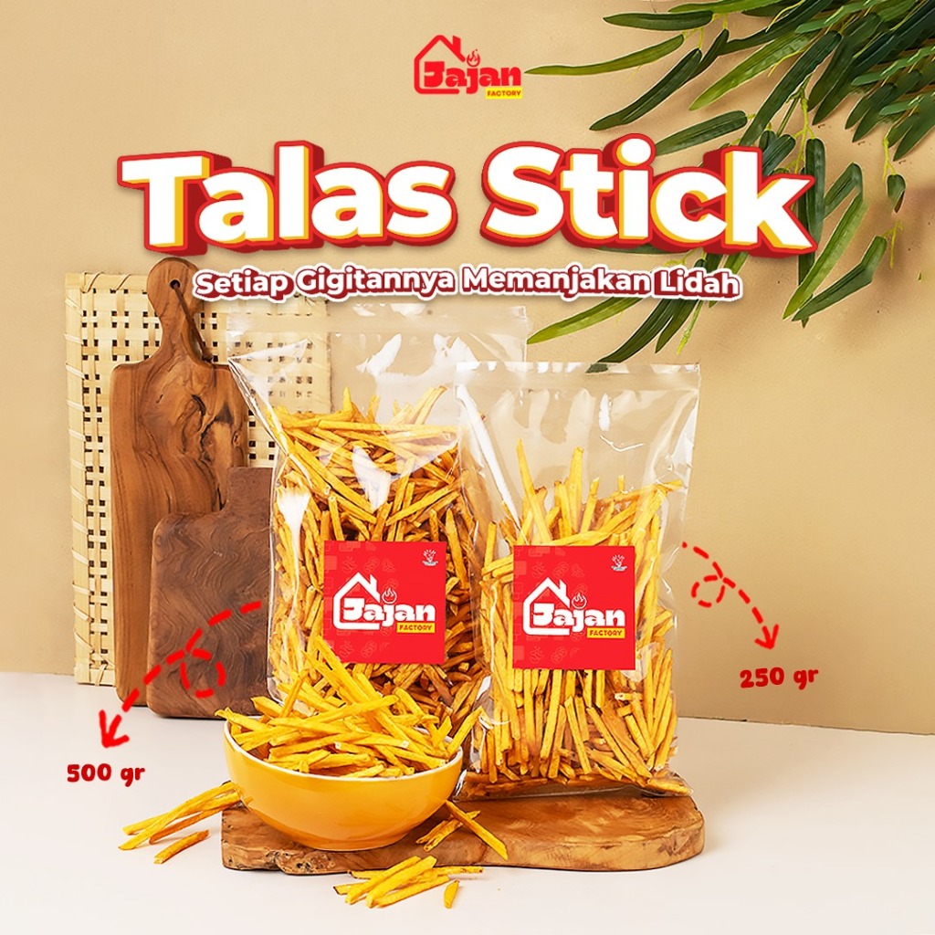 

Keripik Talas Stick 250 gram / 500 gram Cemilan Snack Stik Gurih Camilan Kiloan Jajan Murah Kriuk