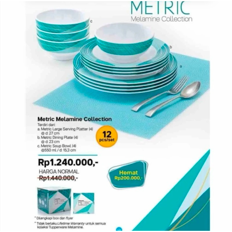 Metric melamin set TUPPERWARE
