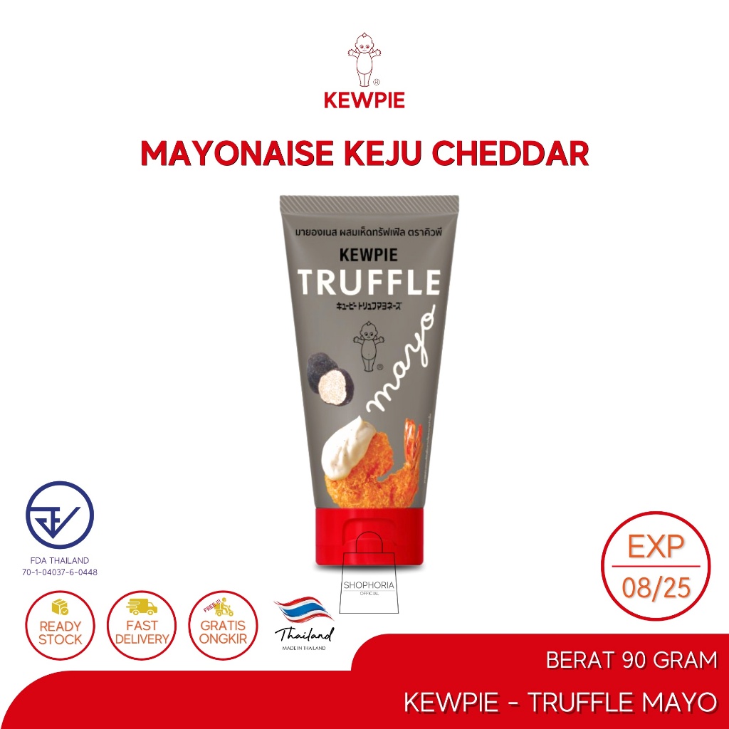 

Kewpie Cheddar Truffle Mayo 90 gram Original Thailand Saus Saos Mayonaise Mayones Sauce Rasa Jamur Trufle Condiment Pelengkap Makanan Dressing