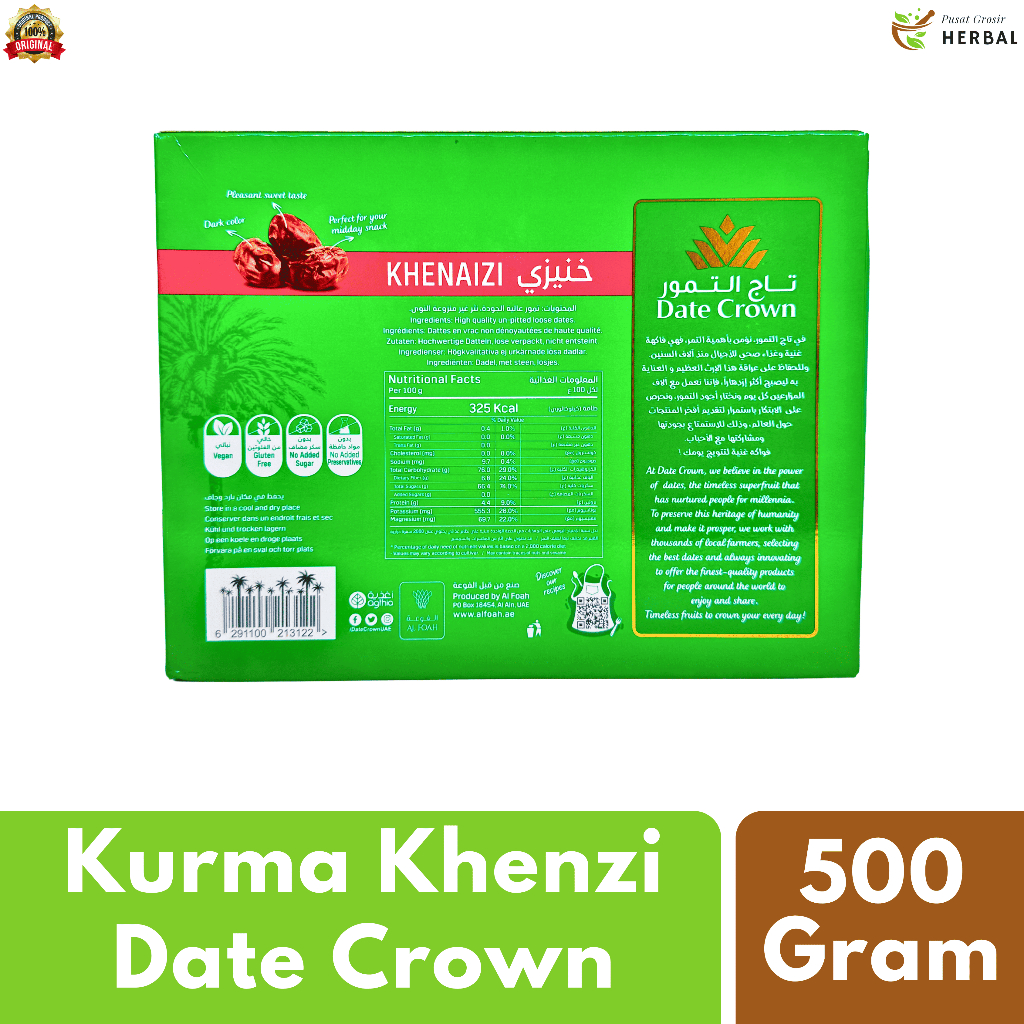 

Kurma Date Crown Khenaizi 250 Gram Asli 100% Original Kurma Premium Quality Oleh Oleh Haji dan Umroh