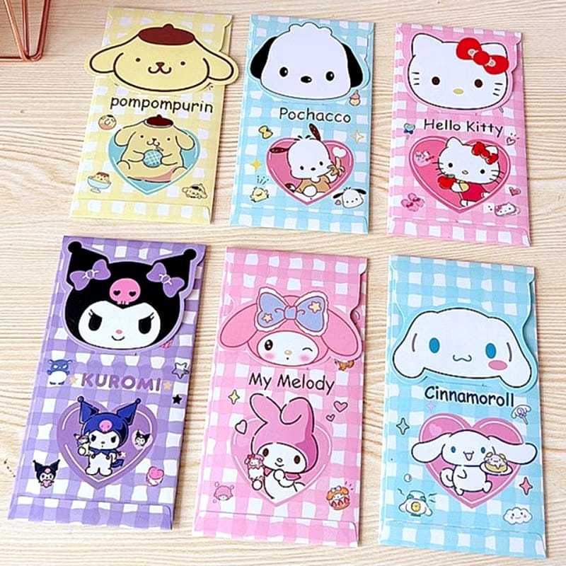 

NOLNUY27 isi 5pcs - Amplop Lebaran Sanrio My Melody Kuromi Cinnamorol Unik Tebal - Uang Tidak dilipat