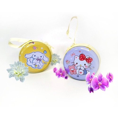 Dompet Koin Koper Pouch Hardcase Resleting Karakter Bulat Serbaguna