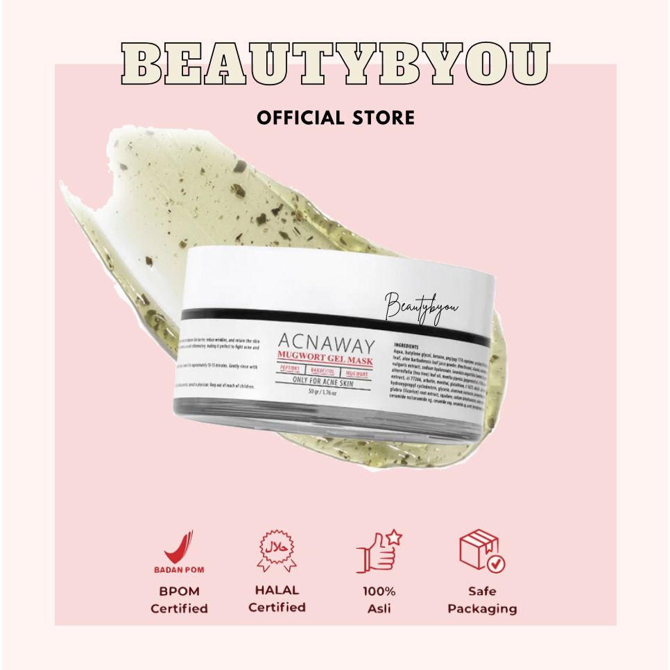 ACNAWAY Mugwort Gel Mask Anti Pores Masker Gel Masker Mugwort Wash off mask [BPOM]