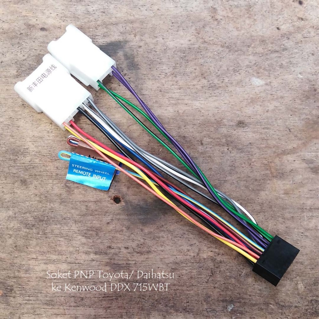 Soket PNP Kenwood DDX715WBT ke Avanza Veloz 2012 (PNP Soket Utama, USB, Remote Steering, Aux)