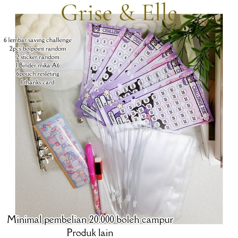 

[ PAKET BINDER MENABUNG ] 1 PAKET BINDER MENABUNG KARAKTER SIZE A6 SUDAH LUBANG 6 POUCH LUBANG 6KERTAS HVS 100GSM DAN ART PAPER