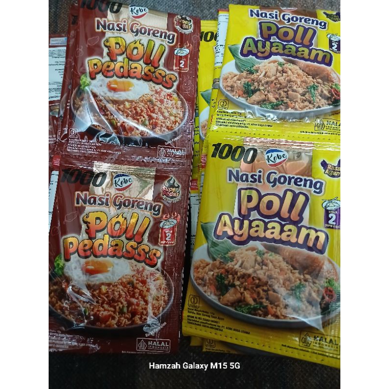 

Kobe bumbu nasgor Poll Ayam dan Poll pedas 12gr rencengan