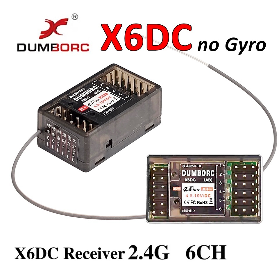 Receiver DumboRC X6DC 6Channel Fitur Simulator Lampu Mobil RC Car Hobby