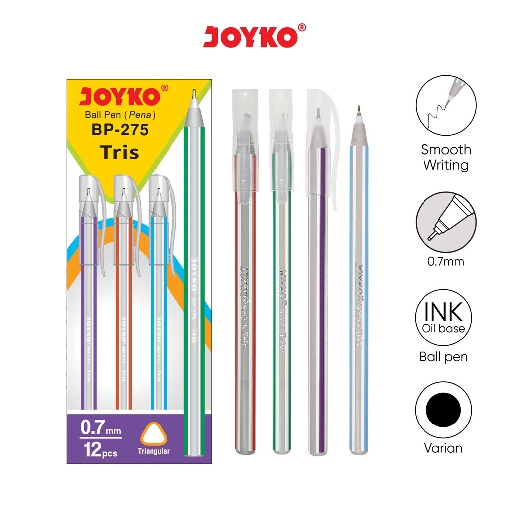 

Ball Pen Pena Pulpen Joyko BP-275 Tris 0.7 mm