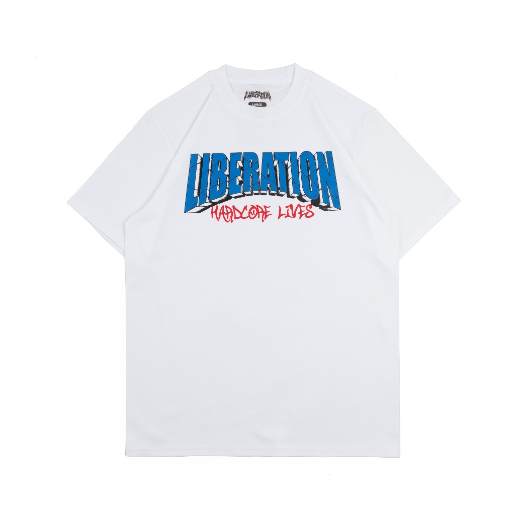 Tshirt Liberation - Hardcore Lives White | Liberation Merch
