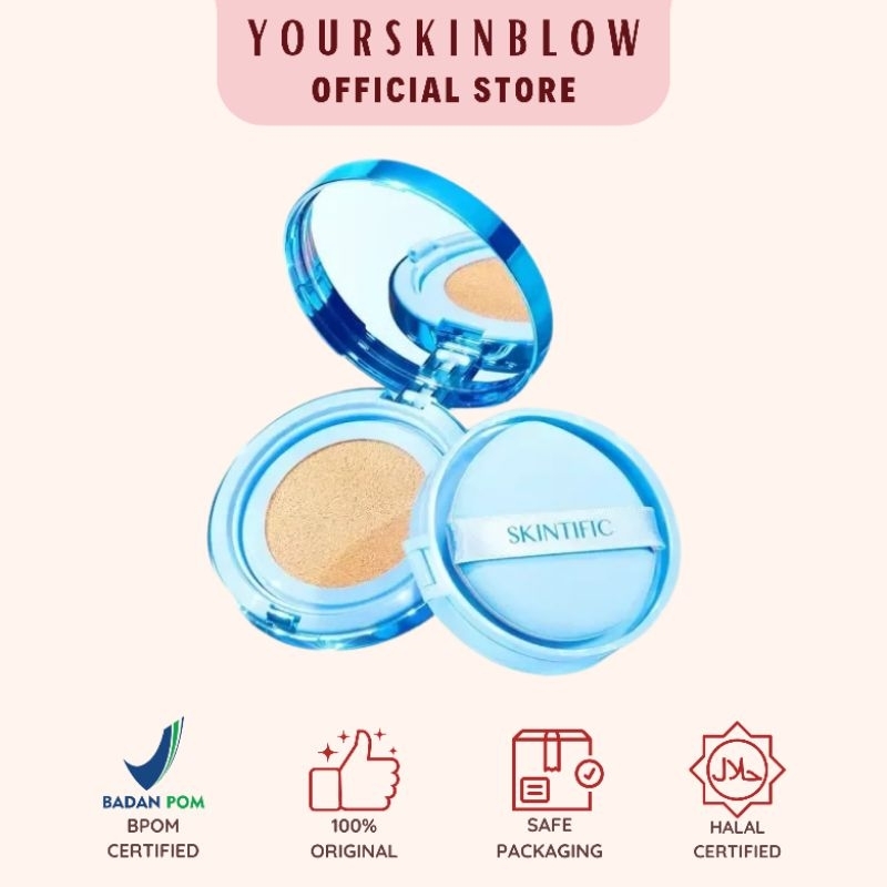 Skintific Cushion Biru Skintific Perfect Stay Velvet Matte Cushion 11ml Skintific Bedak BB Cushion F