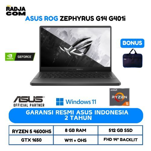 ASUS ROG ZEPHYRUS G14 GA401I 14"FHD Ryzen 5 4600HS GTX 1650 8GB 512GB