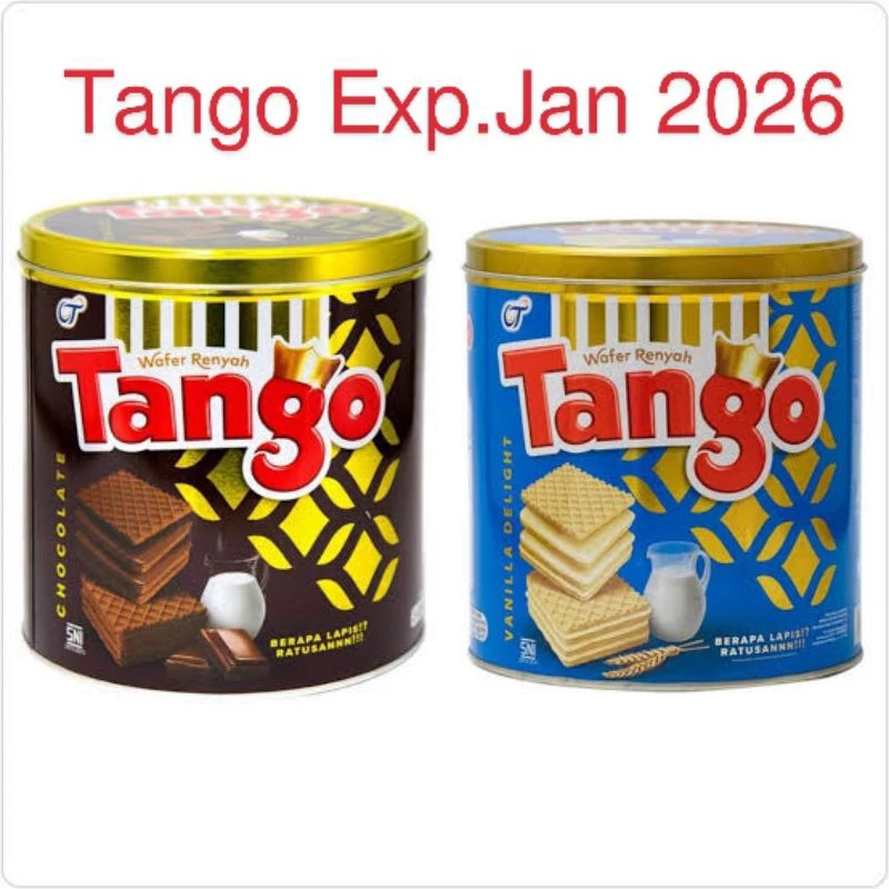 

Tango wafer kaleng cokelat - Vanilla 240gr