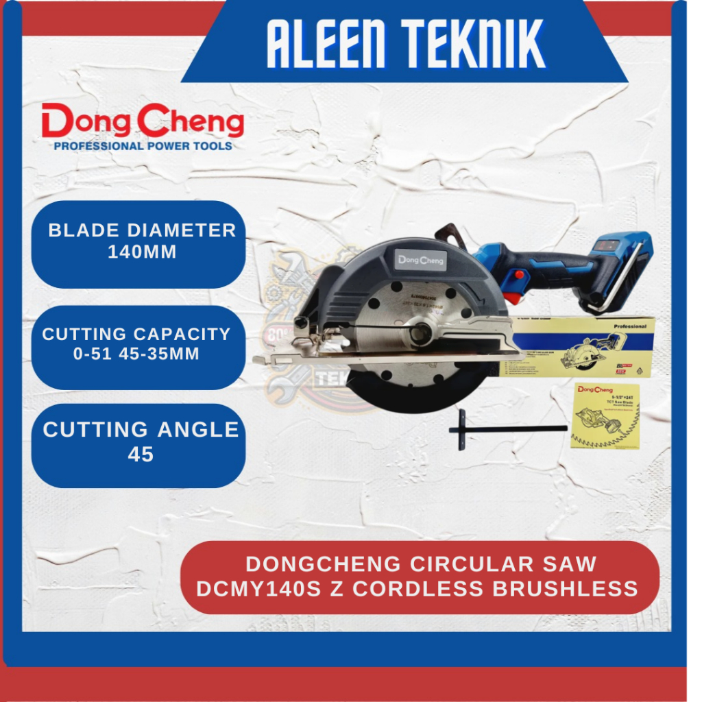 Cordless Brushless DONGCHENG Gergaji kayu Circular Saw DCMY140S Z Dongcheng Circular Saw Cordless140