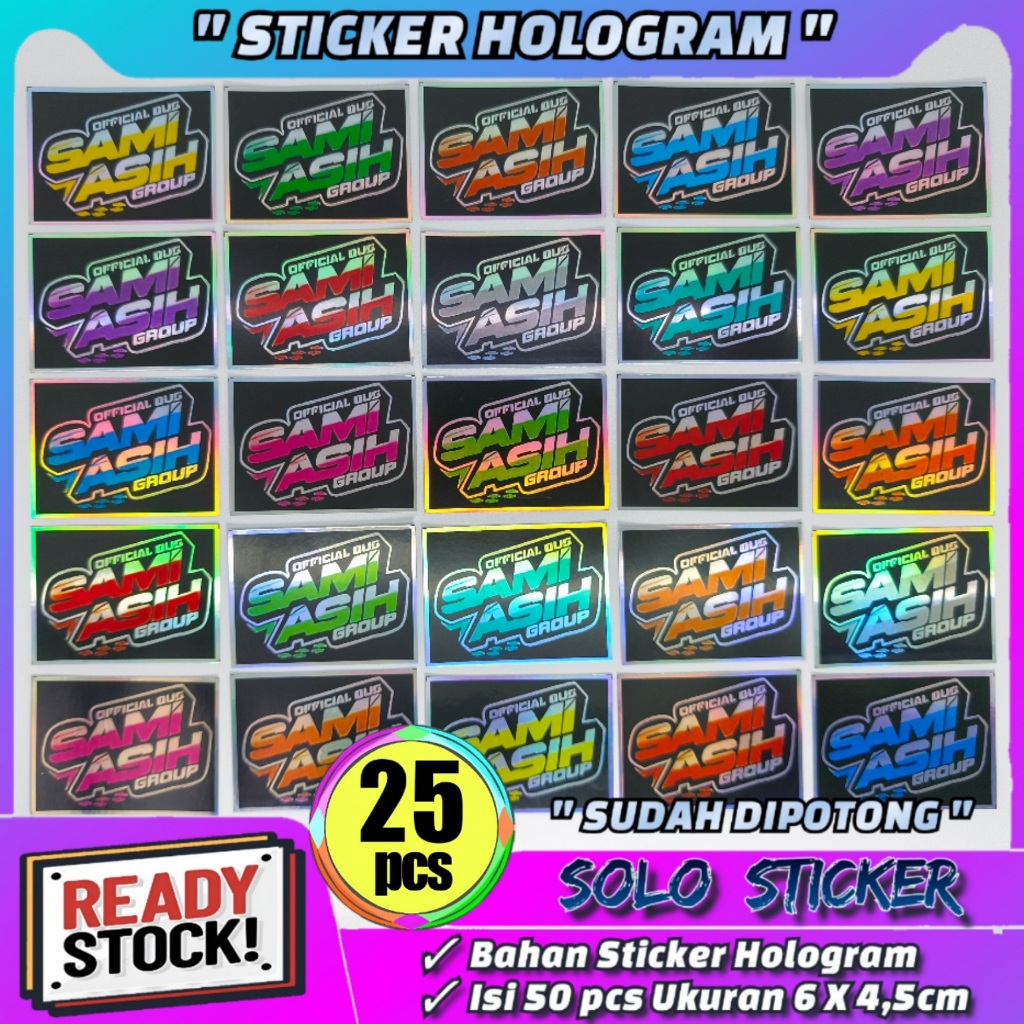 

25 pcs Stiker Team Sami Asih Hologram SUDAH DIPOTONG Waterprof Anti Air