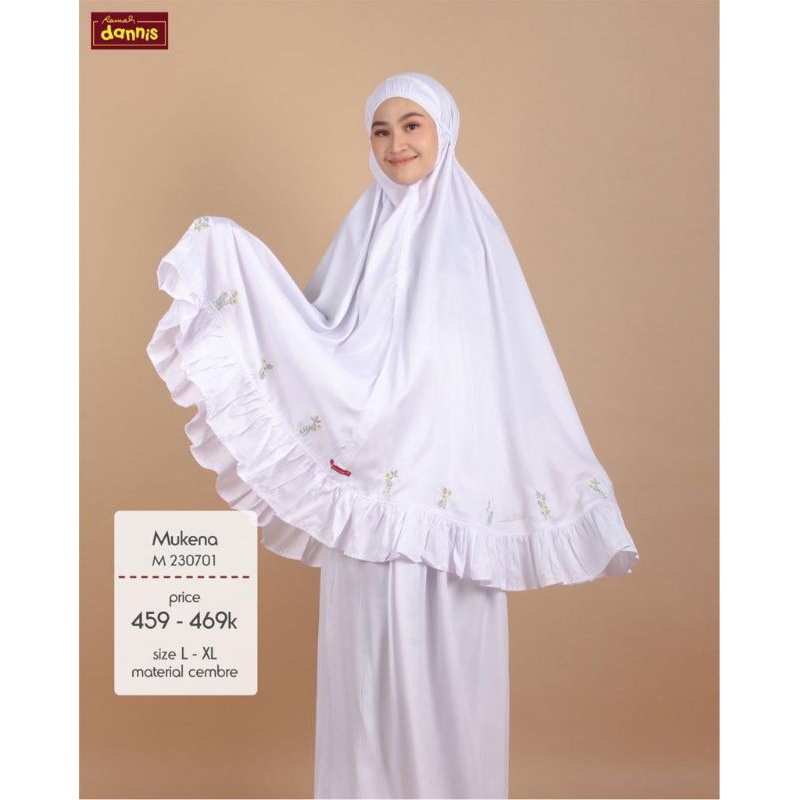 Dannis Mukena Putih 2025 M230701 & M220917 & M240901 (Mukena Dewasa) NEW