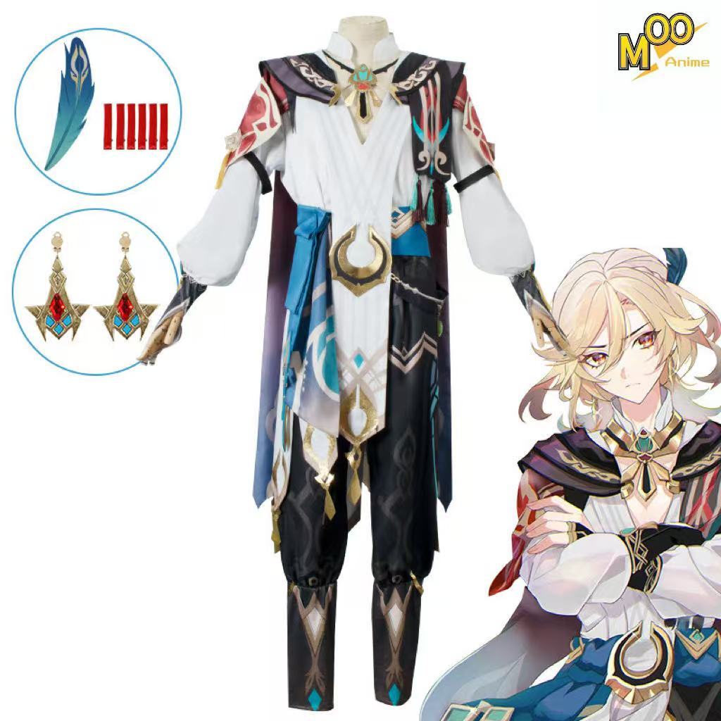 Genshin Impact cosplay costume Kaveh cosplay costume and wig Christmas Halloween games and anime par